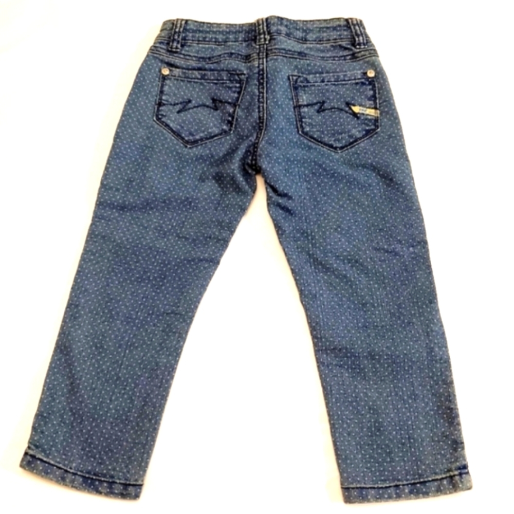 Parasuco Girls Denim Jeans w/ Small Polka Dots